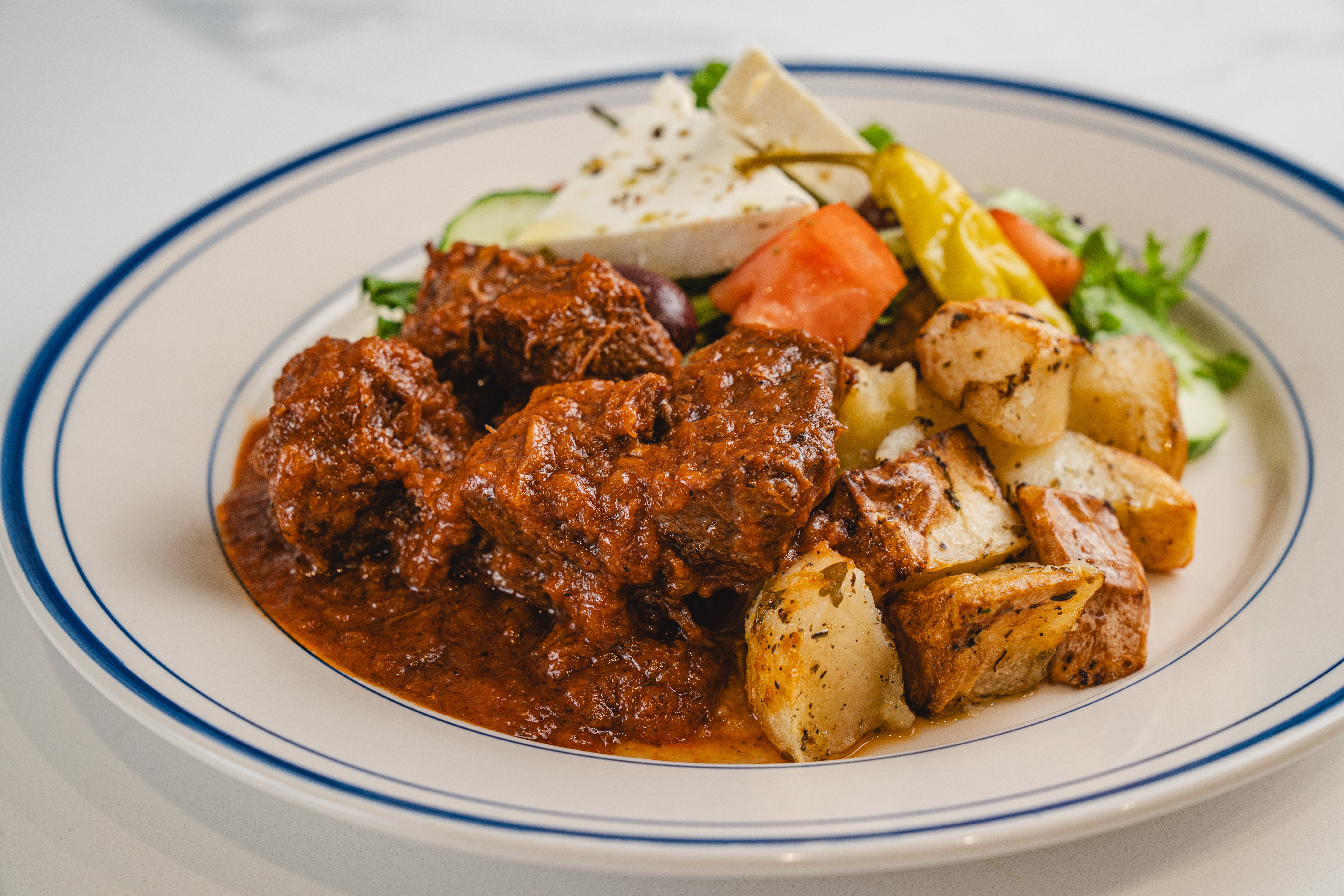 Greek Beef Stew Plate