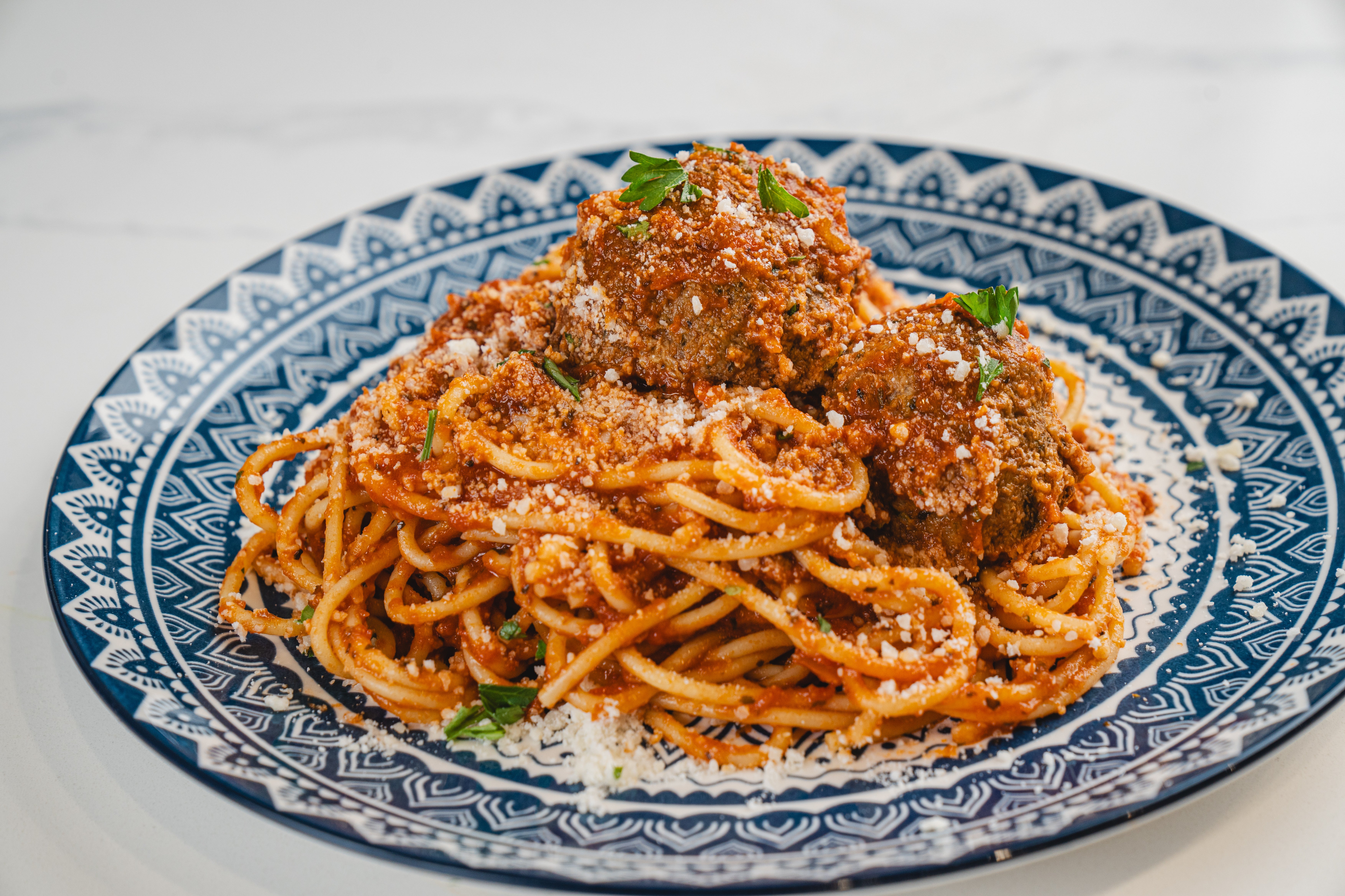 Spaghetti & Cypriot Meatballs (keftedes)