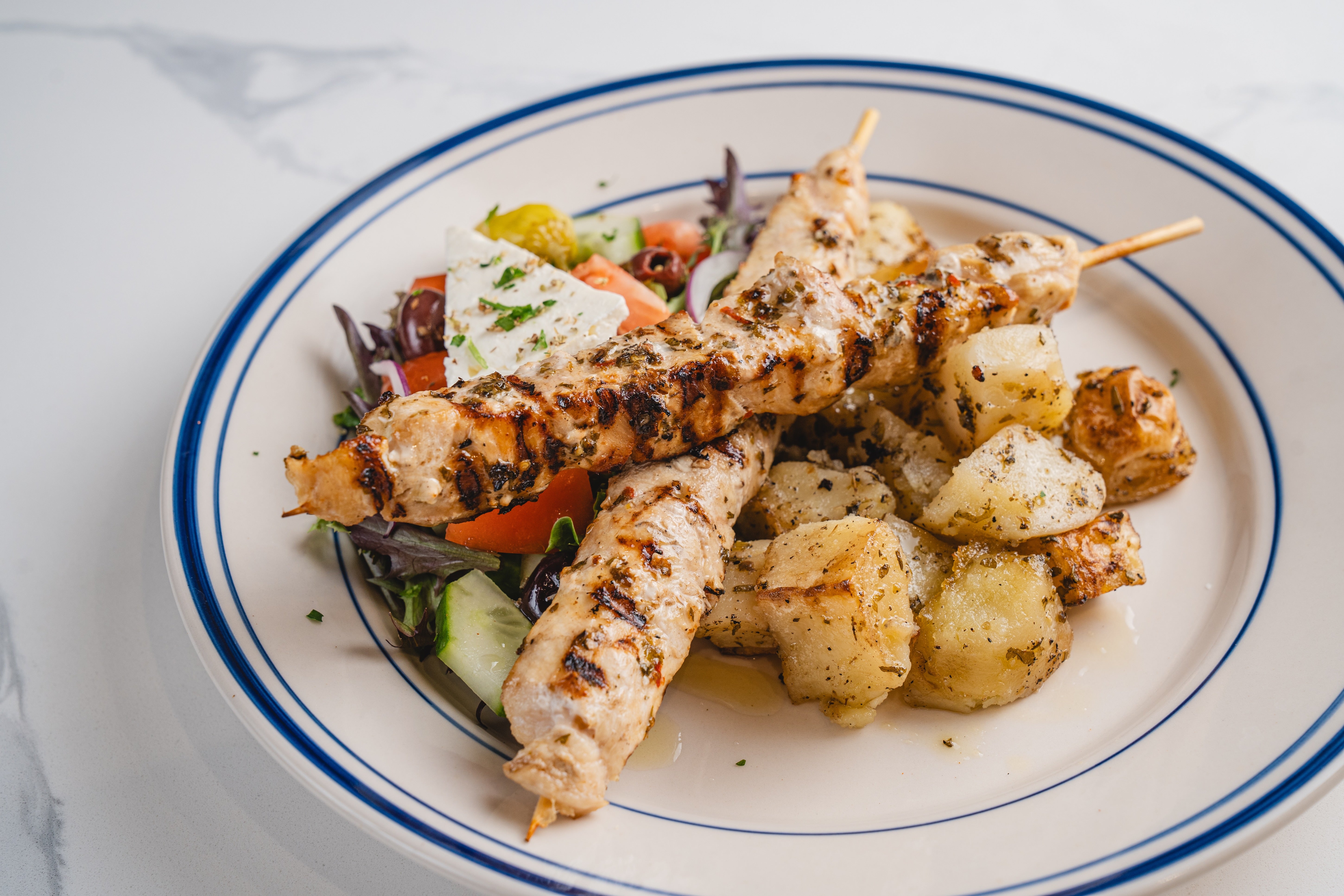 Chicken Souvlaki Plate