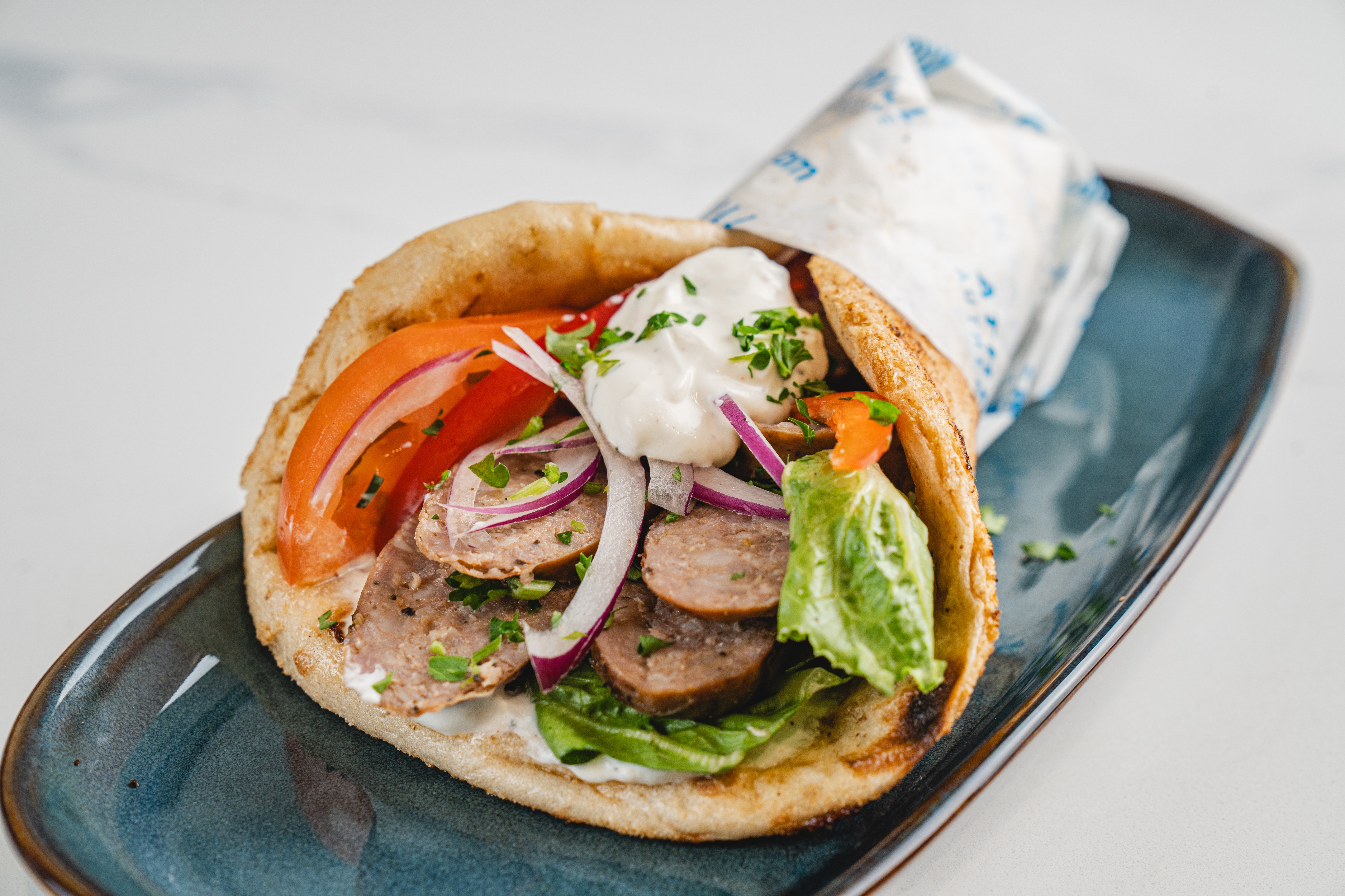 Greek Sausage Gyro